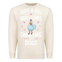 Sandshell Just A Girl Who Loves Chickens And Dogs Gift Women Premium Sweatshirt - trangStudio