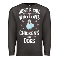 Smoke Just A Girl Who Loves Chickens And Dogs Gift Women Premium Sweatshirt - trangStudio