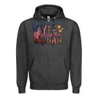 Charcoal Heather the land yee the home of the haw Zipper Hoodie - RacoonDesign