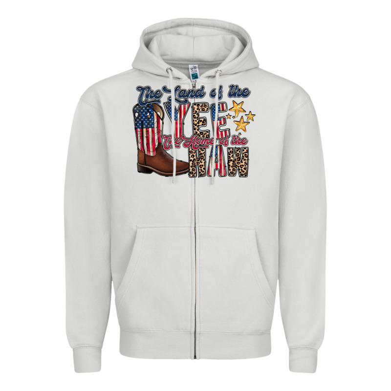 The Land Yee The Home Of The Haw Zipper Hoodie by RacoonDesign | Teevron