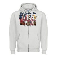 Dove Grey the land yee the home of the haw Zipper Hoodie - RacoonDesign