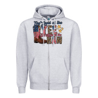 Heather Grey the land yee the home of the haw Zipper Hoodie - RacoonDesign
