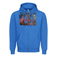 True Royal the land yee the home of the haw Zipper Hoodie - RacoonDesign