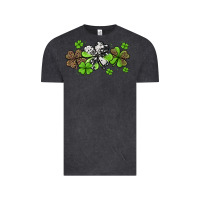 Vintage Black western cowhide leopard glitter shamrocks Vintage Tee - Jasminsmagicworld