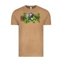 Western Cowhide Leopard Glitter Shamrocks Vintage Tee | Teevron