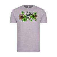Vintage Zinc western cowhide leopard glitter shamrocks Vintage Tee - Jasminsmagicworld