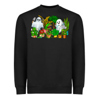 Black Spooky Plants Heavyweight Sweatshirt - CowhideDigitalArt