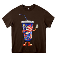 Chocolate Brown 4th of july coca Heavy Core Tee - BarkalooDesign