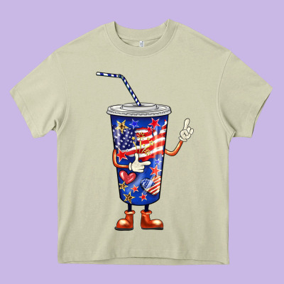 4th Of July Coca Heavy Core Tee Designed By Barkaloodesign