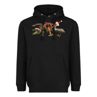 Christmas Alligator Pelican Crawfish Heavyweight Hoodie | Teevron