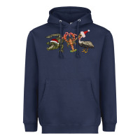 Navy Christmas alligator pelican crawfish Heavyweight Hoodie - BarkalooDesign