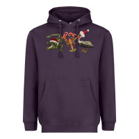 Plum Christmas alligator pelican crawfish Heavyweight Hoodie - BarkalooDesign