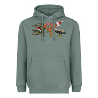 Sage Christmas alligator pelican crawfish Heavyweight Hoodie - BarkalooDesign