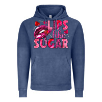 Vintage Denim Lips like sugar Valentine's Day Vintage Hoodie - HowdyJamesFarm