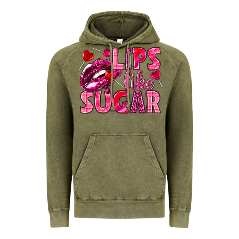 Lips Like Sugar Valentine's Day Vintage Hoodie by HowdyJamesFarm | Teevron
