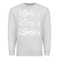 Dove Grey Retro Three England Lions Vintage Souvenir Premium Sweatshirt - trangStudio