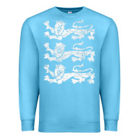 Ocean Blue Retro Three England Lions Vintage Souvenir Premium Sweatshirt - trangStudio