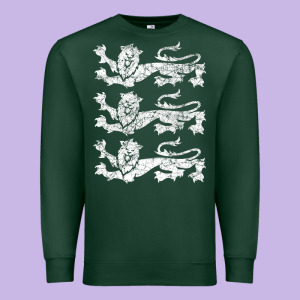 Retro Three England Lions Vintage Souvenir Premium Sweatshirt Designed By Trangstudio