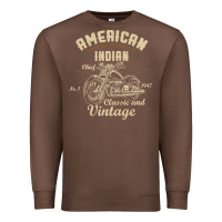 Chestnut Retro Vintage American Motorcycle Indian for Old Biker Premium Sweatshirt - trangStudio