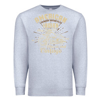 Heather Grey Retro Vintage American Motorcycle Indian for Old Biker Premium Sweatshirt - trangStudio