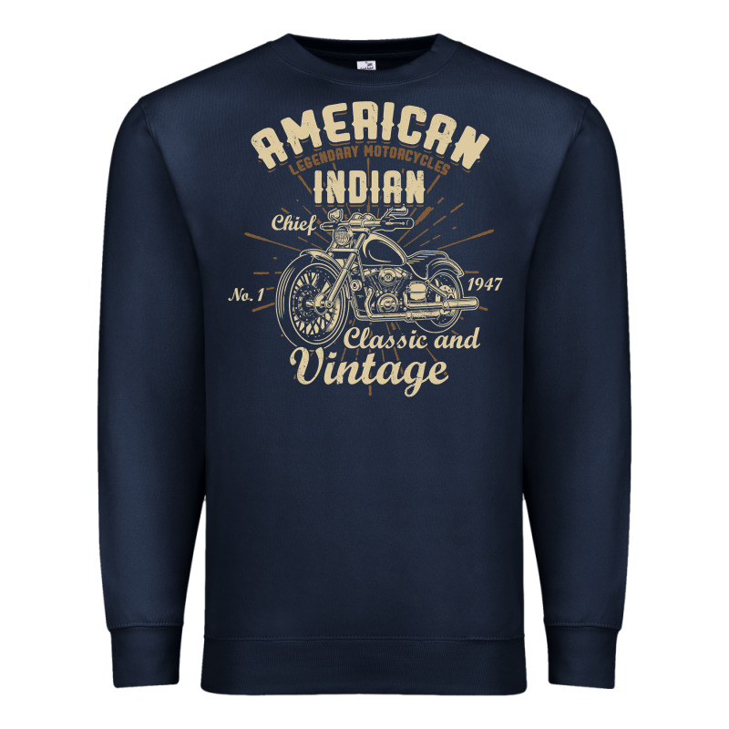 Retro Vintage American Motorcycle Indian For Old Biker Premium Sweatshirt by trangStudio | Teevron