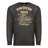 Smoke Retro Vintage American Motorcycle Indian for Old Biker Premium Sweatshirt - trangStudio