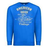 True Royal Retro Vintage American Motorcycle Indian for Old Biker Premium Sweatshirt - trangStudio