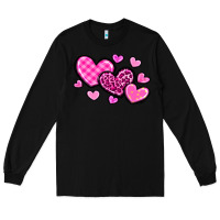 Black love hearts Long Sleeve Tee - OliviaCreatesArt