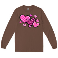 Chestnut love hearts Long Sleeve Tee - OliviaCreatesArt