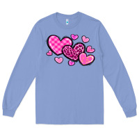Colony Blue love hearts Long Sleeve Tee - OliviaCreatesArt