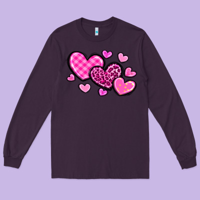 Love Hearts Long Sleeve Tee Designed By Oliviacreatesart