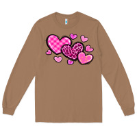 Toasted Coconut love hearts Long Sleeve Tee - OliviaCreatesArt
