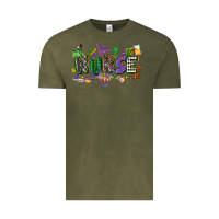 Vintage Olive nurse mardi gras Vintage Tee - CowGirlArtShop