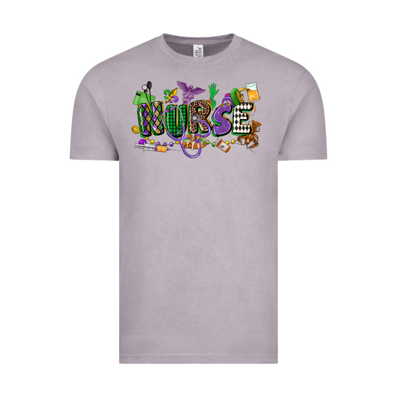 Nurse Mardi Gras Vintage Tee by CowGirlArtShop | Teevron