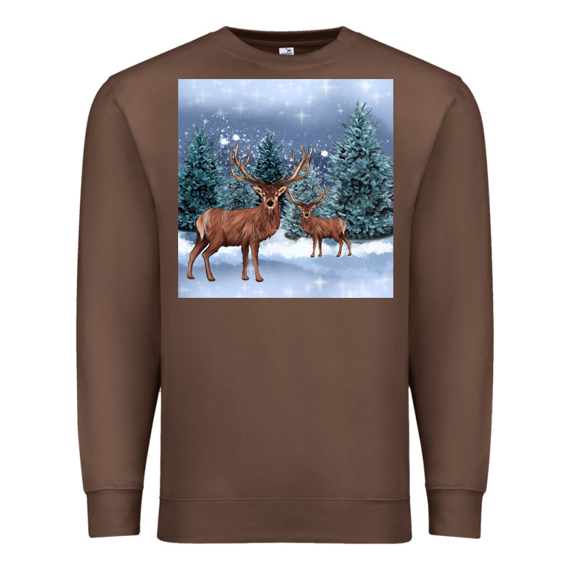 Winter Deer Premium Sweatshirt by BarkalooDesign | Teevron