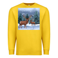 Lemon winter deer Premium Sweatshirt - BarkalooDesign