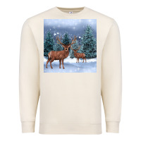 Sandshell winter deer Premium Sweatshirt - BarkalooDesign
