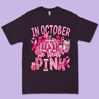 In October We Wear Pink American Football Premium Tee Designed By Ranaportraitstore