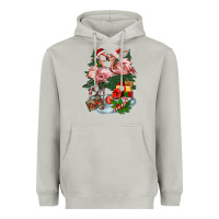 Moon Dust Christmas flamingo Heavyweight Hoodie - BarkalooDesign