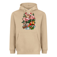 Mushroom Christmas flamingo Heavyweight Hoodie - BarkalooDesign