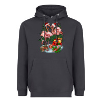Smoke Christmas flamingo Heavyweight Hoodie - BarkalooDesign