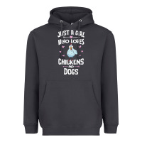 Smoke Just A Girl Who Loves Chickens And Dogs Gift Women Heavyweight Hoodie - trangStudio