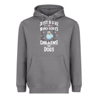 Storm Just A Girl Who Loves Chickens And Dogs Gift Women Heavyweight Hoodie - trangStudio