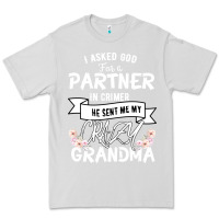 Dove Grey I Asked God For a Partner In Crime He Sent Me My Crazy Grandma Premium Tee - Bettercallsaul