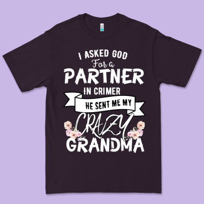 I Asked God For A Partner In Crime He Sent Me My Crazy Grandma Premium Tee Designed By Bettercallsaul