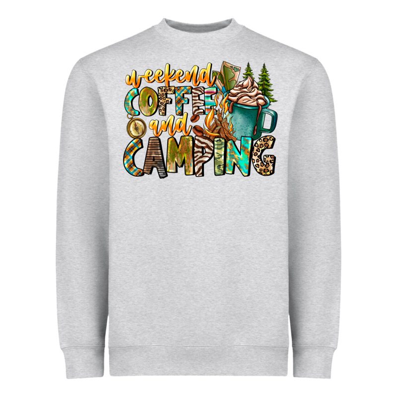 Weekends Coffee And Camping Heavyweight Sweatshirt by CowhideDigitalArt | Teevron