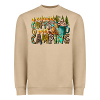 Mushroom Weekends Coffee And Camping Heavyweight Sweatshirt - CowhideDigitalArt