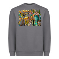 Storm Weekends Coffee And Camping Heavyweight Sweatshirt - CowhideDigitalArt