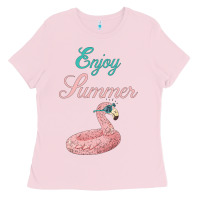 Bubblegum Pink Enjoy Summer Ladies Tee - Bettercallsaul