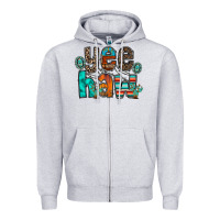Heather Grey yee haw Zipper Hoodie - RacoonDesign